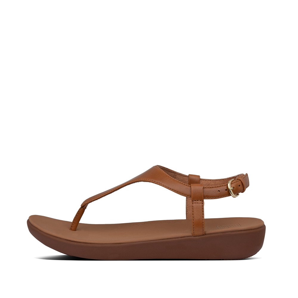 Fitflop Womens Sandals Brown - Lainey Leather Back-strap - 36TYPDOKW